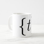 Wiskundige 't'-set (zwart) koffiemok (Voorkant links)