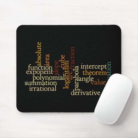 Wiskundige termen Mousepad Muismat (Met muis)