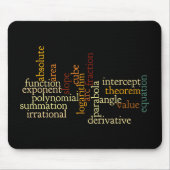 Wiskundige termen Mousepad Muismat (Voorkant)