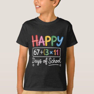 Wiskundige vergelijking 100e dag leraar Gelukkig 1 T-shirt