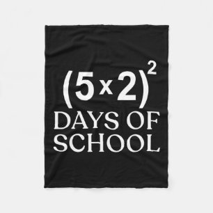 Wiskundige vergelijking 100e dag van school leraar fleece deken