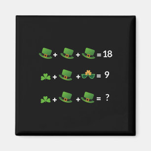Wiskundige vergelijking Funny St. Patrick's Day Le Magneet