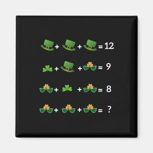 Wiskundige vergelijking Funny St. Patrick's Day Le Magneet