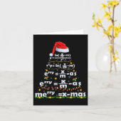 Wiskundige vergelijking Prettig kerstfeest Grappig Kaart (Gele Bloem)