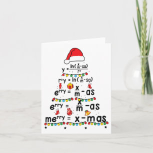 Wiskundige vergelijking Prettig Kerstfeest Grappig Kaart