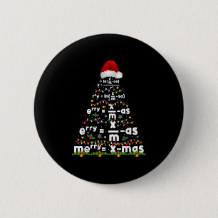 Wiskundige vergelijking Prettig Kerstseizoen Leraa Ronde Button 5,7 Cm
