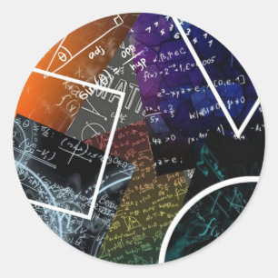 wiskundige vergelijkingen geometrische Sticker