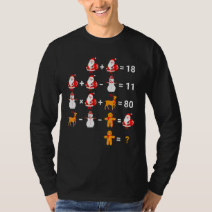 Wiskundige vergelijkingen Quiz Wiskunde leraar Chr T-shirt