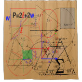 Wiskundige vraag voor jou douchegordijn (Voorkant)