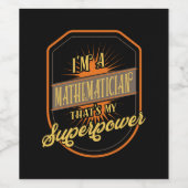 wiskundige wijn etiket (Enkel label)