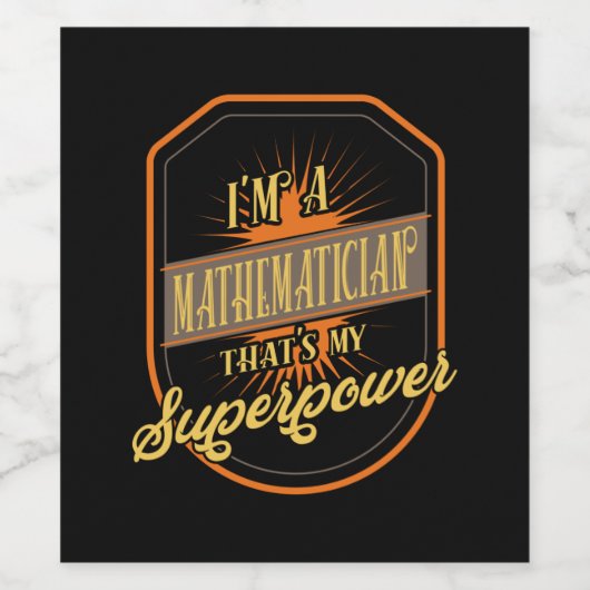 wiskundige wijn etiket (Enkel label)