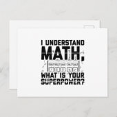 wiskundige | Wiskunde Leerstudenten Cadeauidee Briefkaart (Voorkant / Achterkant)