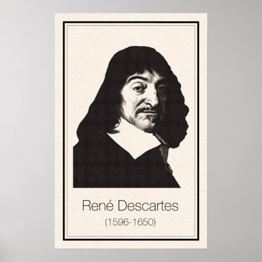 Wiskundigen - Descartes Poster (Voorkant)