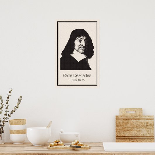 Wiskundigen - Descartes Poster (Keuken)