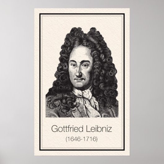 Wiskundigen - Leibniz Poster (Voorkant)
