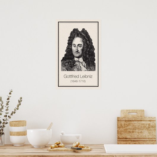 Wiskundigen - Leibniz Poster (Keuken)