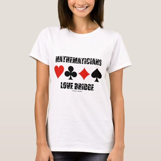wiskundigen liefdesbrug (liefdesbrieven lettertype t-shirt (Voorkant)