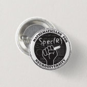 Wiskundigen voor de Button van de Neurodiversity (Voorkant /achterkant)