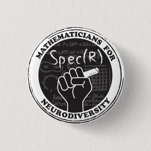 Wiskundigen voor de Button van de Neurodiversity (Voorkant)