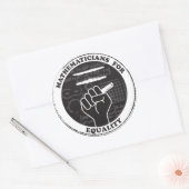 Wiskundigen voor Gelijkheidstickers Ronde Sticker (Envelop)