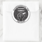 Wiskundigen voor Gelijkheidstickers Ronde Sticker (Tas)