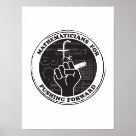 Wiskundigen voor het naar voren duwen van Poster
