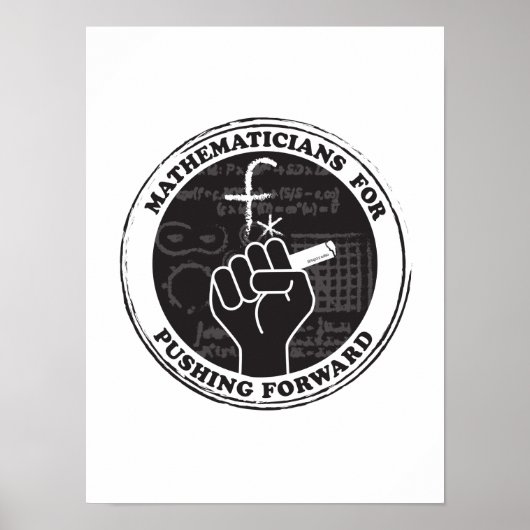 Wiskundigen voor het naar voren duwen van Poster (Voorkant)