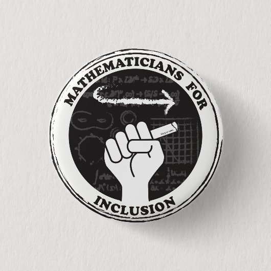 Wiskundigen voor inclusie-knop ronde button 3,2 cm (Voorkant)