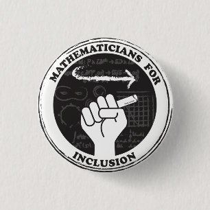 Wiskundigen voor inclusie-knop ronde button 3,2 cm