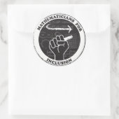 Wiskundigen voor insluitingsstickers ronde sticker (Tas)