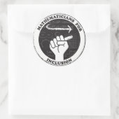 Wiskundigen voor insluitingsstickers ronde sticker (Tas)