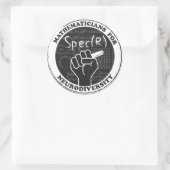 Wiskundigen voor neurodiversiteitsstickers ronde sticker (Tas)