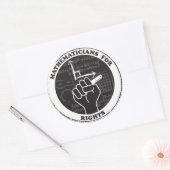 Wiskundigen voor rechtenstickers ronde sticker (Envelop)