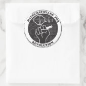 Wiskundigen voor revolutionairen ronde sticker (Tas)