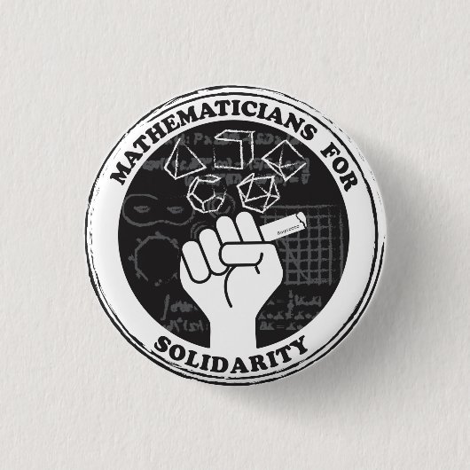 Wiskundigen voor Solidariteit Button (Voorkant)