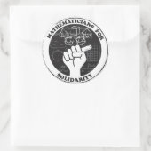 Wiskundigen voor Solidariteitskiezers Ronde Sticker (Tas)