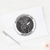 Wiskundigen voor Solidariteitskiezers Ronde Sticker (Envelop)