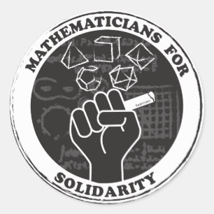 Wiskundigen voor Solidariteitskiezers Ronde Sticker
