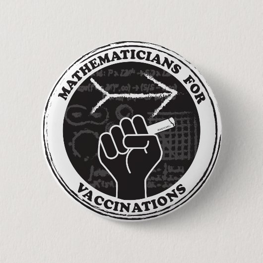 wiskundigen voor vaccinatie-Button Ronde Button 5,7 Cm (Voorkant)