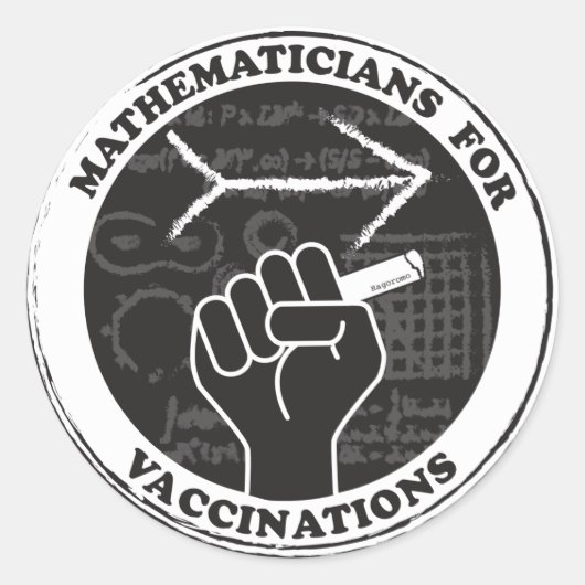 Wiskundigen voor vaccinaties Stickers (Voorkant)