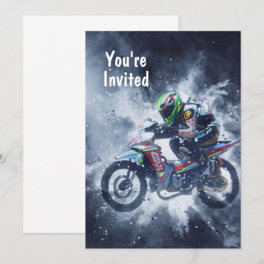 Wiskundigheid van motorfietsen kaart (Voorkant / Achterkant)