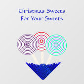 WiskundigOp kerst of Snoep winkelbord Raamsticker (Vel)