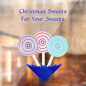 WiskundigOp kerst of Snoep winkelbord Raamsticker (Vel 2)