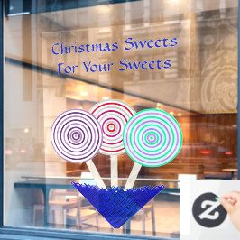 WiskundigOp kerst of Snoep winkelbord Raamsticker