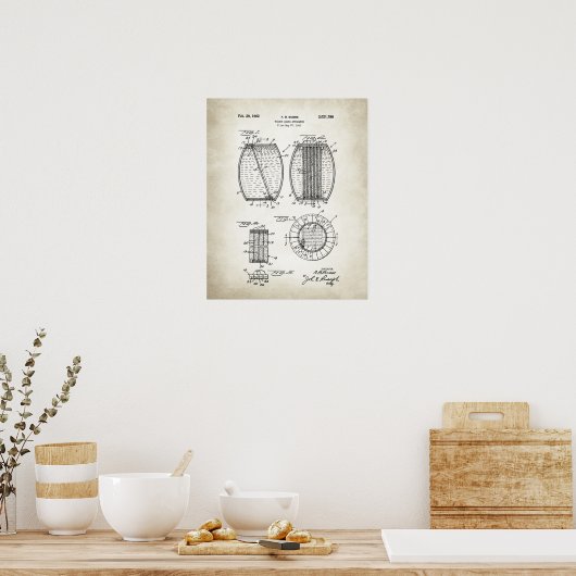 WISKY OUD APPARATUS PATENT POSTER (Keuken)