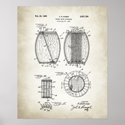 WISKY OUD APPARATUS PATENT POSTER (Voorkant)