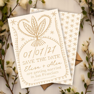 Wispelturige Boho Lijst Elegant SAVE THE DATE AAN 
