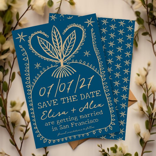 Wispelturige Boho Lijst Elegant SAVE THE DATE AANP