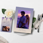 Wispelturige Gradiënt Paarse Bloemen 2 Foto Bruilo Save The Date