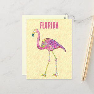 Wispelturige Mozaïek Flamingo Ontwerp Briefkaart